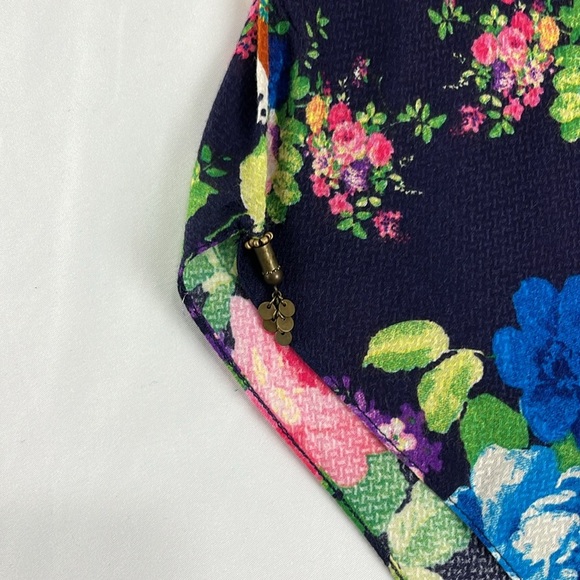 Farm Rio Thin Floral Asymmetrical Handkerchief Skirt - Picture 3 of 10